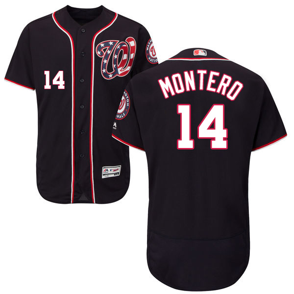 Nationals #14 Miguel Montero Navy Blue Flexbase Authentic Collection Stitched MLB Jersey